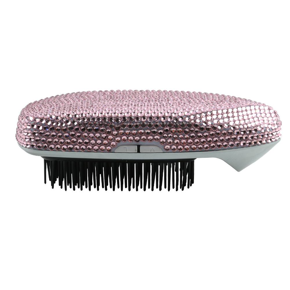 bling brush 7 gears hair bedazzled head massage wireless scalp stimulate red laser light brushes combs 2021