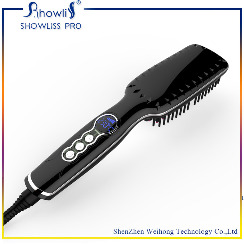 Brush Hair Straightener Comb Irons Come with 6 Sections of Temperature Control Electric Straight Hair Comb Straightening